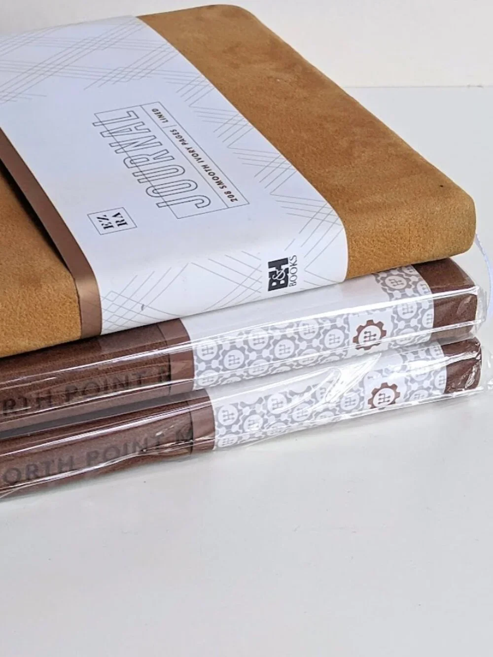 One Brown Leather Journal Notebook *New 208 Smooth Ivory Pages 5.5x7